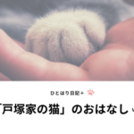 ひとはり日記　戸塚家の猫の話vol.2